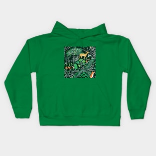 Magic emerald forest Kids Hoodie